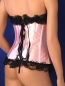Preview: Sexy Satin Lace Corset Pink