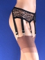 Preview: Schwarzer Spitzen Strumpfhalter mit 6 Haltern