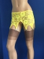 Preview: Sexy gelber Blumendesign Strapshalter mit 8 Haltern