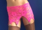 Preview: Sexy Pink Blumendesign Strapshalter mit 8 Haltern