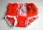 Preview: Retro Style Pin Up Nylon Höschen Orange