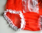 Preview: Retro Style Pin Up Nylon Höschen Orange