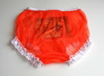 Preview: Retro Style Pin Up Nylon Höschen Orange