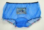 Preview: Retro Style Sexy Blaues Nylon Höschen