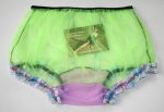 Preview: Retro Style Sissy Nylon Panty Neon Green 3XL