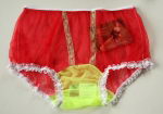 Preview: Red Sexy Sissy Style Nylon Panty Brief 3 XL