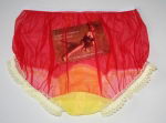 Preview: Vintage Style Red Sheer Nylon Panty Large
