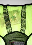 Preview: Pin Up Style Neon Green Nylon Panty Large
