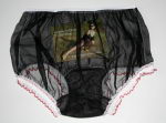 Preview: Vintage Look Sexy Black Nylon Panty Large
