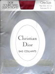 Preview: Dior Doppel Streifendesign US Strumpfhose Rot