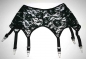 Preview: Garter Belt Lace Stretch with Flower Design and 6 Garters