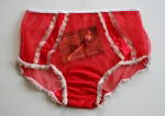 Preview: Rotes Sexy Retro Style Nylon Höschen XL