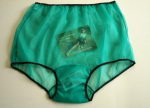 Preview: Vintage Retro Style Green Sheer Nylon Panty
