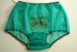 Preview: Vintage Retro Style Green Sheer Nylon Panty
