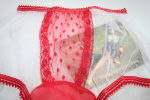 Preview: Retro Style White Sheer Nylon Pin Up Panty
