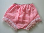 Preview: Süsses altes Sissy Pink Nylon Höschen XS