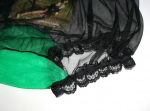 Preview: Nylon Höschen Schwarz Sexy Vintage Style Large