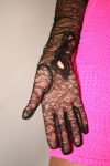 Preview: Schwarze lange Vintage Spitzenhandschuhe