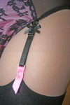 Preview: Retro Pin Up Style Strumpfhalter Slip