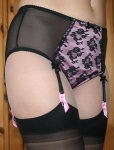Preview: Retro Pin Up Style Strumpfhalter Slip