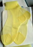 Preview: Mary Gray US Nylon Strümpfe Gelb Gr. 8,5