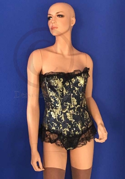 Vollbrust Korsett Corsage Satin mit String