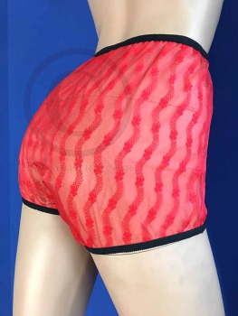 Pin-Up Rotes Nylon Damenhöschen