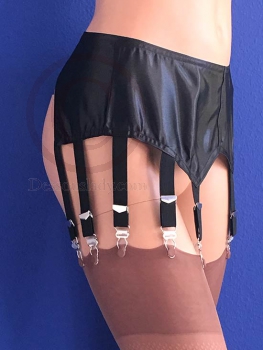 Suspender Belt Satin Non-stretch with 10 metal garters