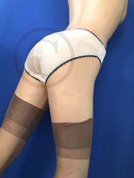 Soft Sheer Pink Nylon Panties Brief