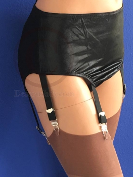 Sexy Schwarze 6er Strapsshort Ouvert