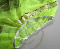Rockabilly Style Sheer Neon Yellow Nylon Panty 3XL