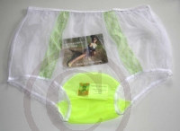 Retro Rockabilly Style White Nylon Panty 3XL
