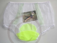 Retro Rockabilly Style White Nylon Panty 3XL