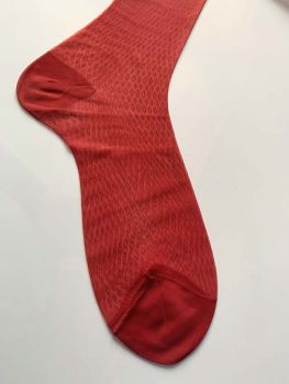 Albert's Flirt Muster Vintage US Nylonstrümpfe Rot 11 M/L