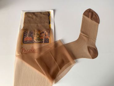 Nicole braune RHT Nylonstrümpfe 92 cm Nylons 10 XXL