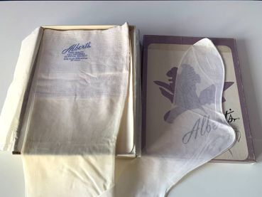 Albert's Vintage US Nahtnylonstrümpfe Nylons weiss 9 M