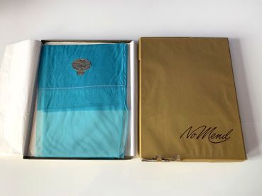 No Mend Vintage Nahtnylonstrümpfe Türkis Nahtnylons US 9,5