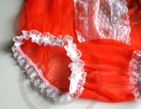 Retro Style Pin Up Nylon Höschen Orange
