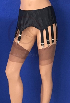Suspender Belt Satin Non-stretch with 12 metal garters