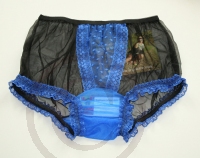 Pin-Up Style Black Sheer Nylon Panty Large