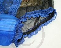 Pin-Up Style Black Sheer Nylon Panty Large