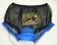 Pin-Up Style Black Sheer Nylon Panty Large