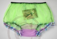 Retro Style Sissy Nylon Panty Neon Green 3XL