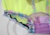Retro Style Sissy Nylon Panty Neon Yellow 3XL