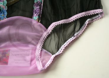 Vintage Style Black Sheer Nylon Panty Pin Up