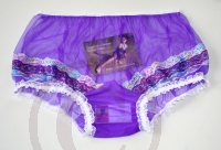 Vintage Style Sexy Lilac Nylon Pin UP Panty
