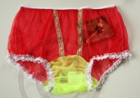 Red Sexy Sissy Style Nylon Panty Brief 3 XL