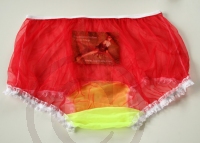 Red Sexy Sissy Style Nylon Panty Brief 3 XL