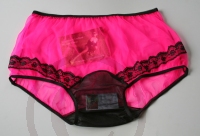 Pin-Up Style Sassy Sheer Pink Nylon Panty 3XL
