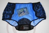 Royal Blue Pin Up Style Nylon Panty XL